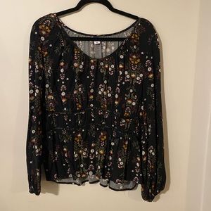 Old Navy Floral Long Sleeve Blouse